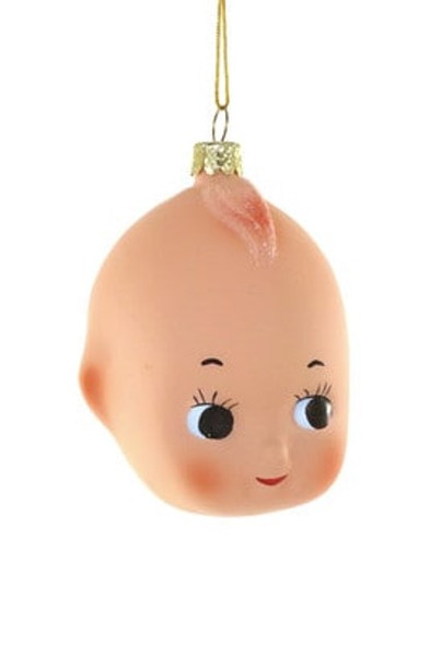 VINTAGE KEWPIE DOLL HEAD ORNAMENT - GL-1835