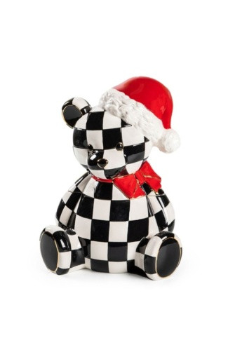 COURTLY SANTA BEAR COOKIE JAR - 37624-1032