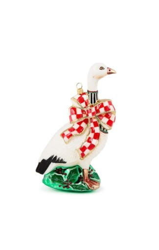 CHECK IT OUT GOOSE GLASS ORNAMENT - MADE IN POLAND - 53913-2368