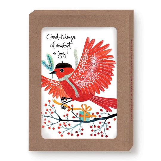 RED BIRD GOOD TIDINGS BOXED CARDS - GZX001 BX