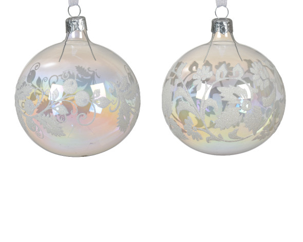 IRIDESCENT GLASS BAUBLE - 080584