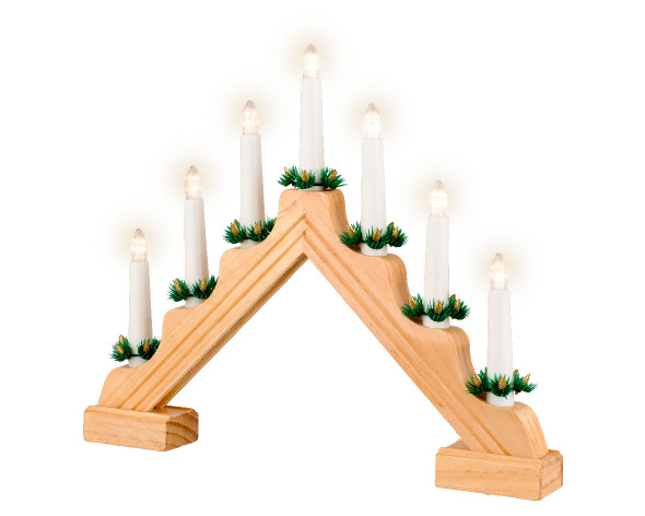 LED WINDOW DECORATION - NATURAL WOOD - 487308