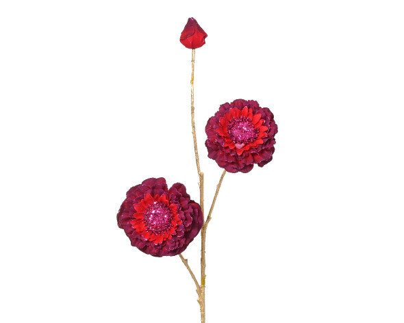 FLOWER SPRAY - OXBLOOD - 708083