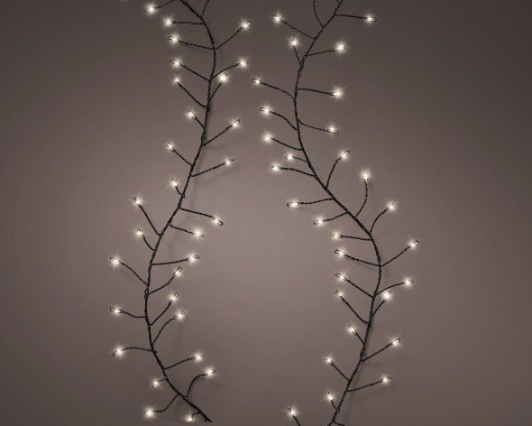MICRO LED COMPACT LIGHTS - 8 FUNCTION - TWINKLE EFFECT - OUTDOOR - BLACK/WARM WHITE - 780055