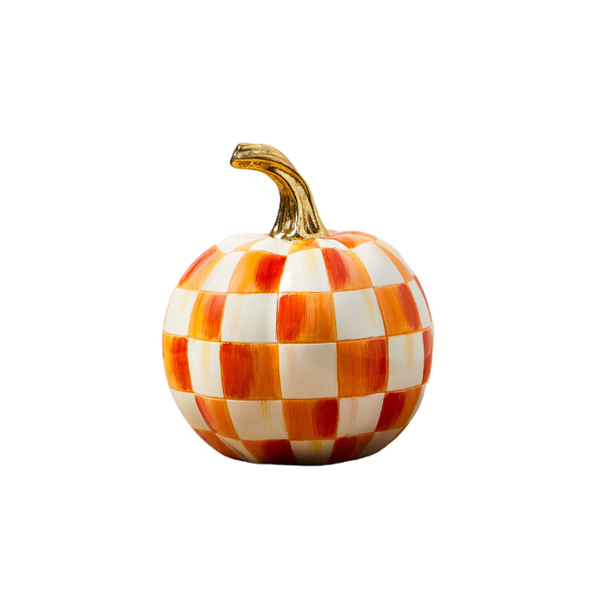 ORANGE CHECK MINI PUMPKIN - 35509-0833