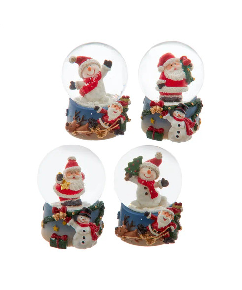 SANTA AND SNOWMAN WATERGLOBE - F2301