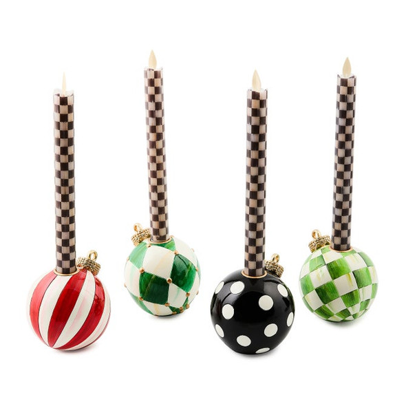CHECK IT OUT ORNAMENT CANDLE HOLDER SET OF 4 - 35509-1248