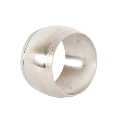 SET OF 4 ROUND SHAPE NAPKIN RINGS SILVER - NR112.S