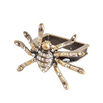 SET OF 4 SPIDER NAPKIN RINGS BRONZE - NR533.BZ