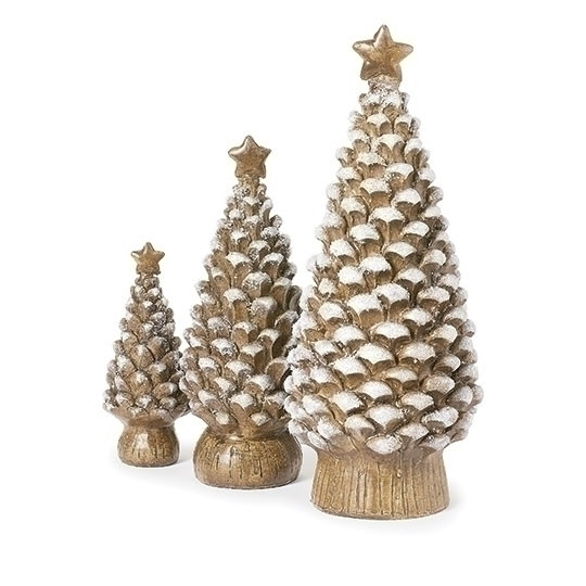 5-11.5" PINECONE TREE SET OF 3 - 138377