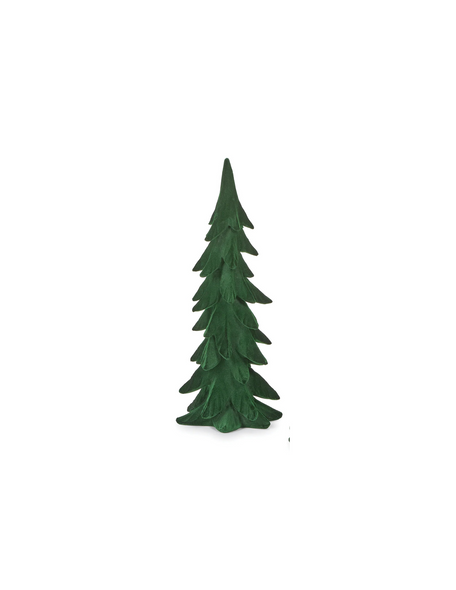 17.5" SMALL FLOCK TREE DARK GREEN  - 138197-SM