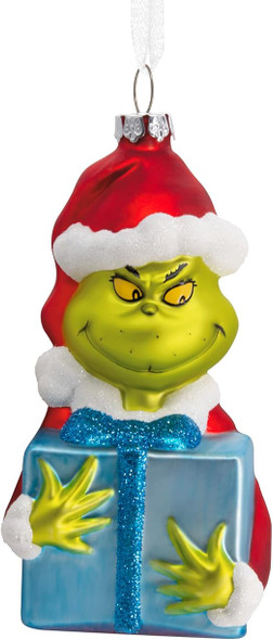 THE GRINCH BLOWN GLASS ORNAMENT - 3HCM3698