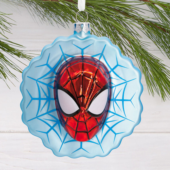 SPIDERMAN BLOWN GLASS ORNAMENT - 3HCM3703
