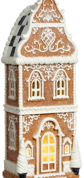 18" LIGHTED GINGERBREAD HOUSE - 29-40803