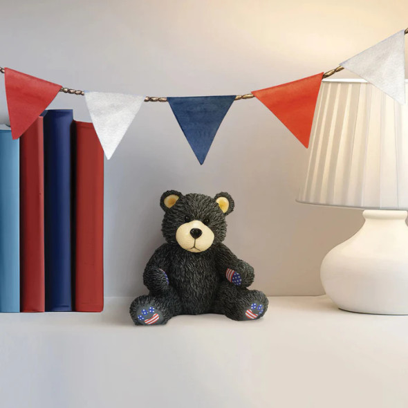 BUBBA BEARSEVELT BLACK BEAR FIGURE - 6016928
