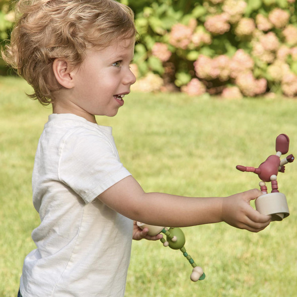 HAND-CRAFTED DINOSAUR PUSH PUPPET- 44717
