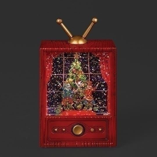 LIGHTED NUTCRACKER TV WATER GLOBE - 139094
