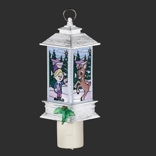 RUDOLPH NIGHT LIGHT STAINED GLASS LOOK - 160109