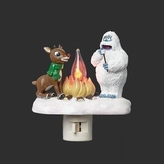 RUDOLPH CAMPFIRE WITH BUMBLE NIGHT LIGHT - 160445