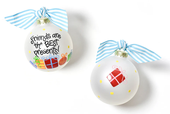 FRIENDS ARE THE BEST PRESENT GLASS ORNAMENT - SPOCC-FRIENDS