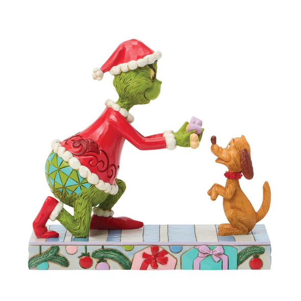 GRINCH GIVING MAX A BONE - JIM SHORE - 6018964