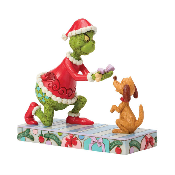 GRINCH GIVING MAX A BONE - JIM SHORE - 6018964