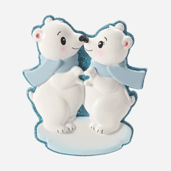 POLAR BEAR COUPLE ORNAMENT - OR2958