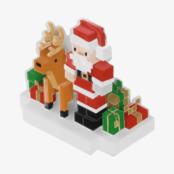 SANTA AND REINDEER BLOCK CRAFT CHARATERS ORNAMENT - OR3123