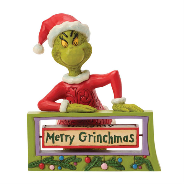 GRINCH WITH ROTATING MESSAGES - JIM SHORE - 6018960