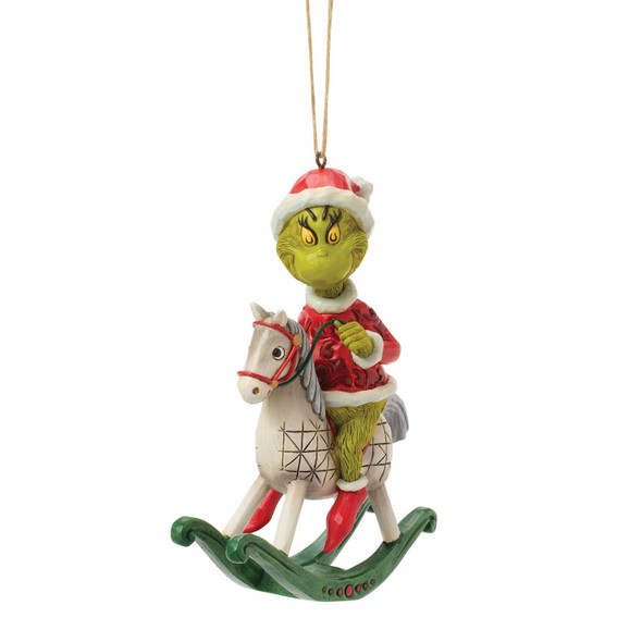 GRINCH ON ROCKING HORSE ORNAMENT - JIM SHORE - 6018966