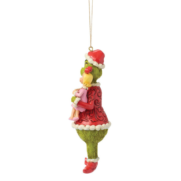 GRINCH AND CINDY LOU WITH SIGN ORNAMENT - JIM SHORE - 6018968