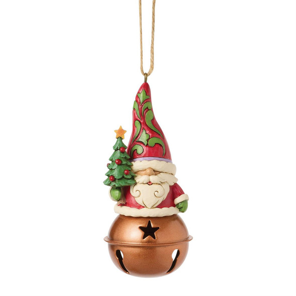CHRISTMAS GNOME ON BELL ORNAMENT - JIM SHORE - 6017306