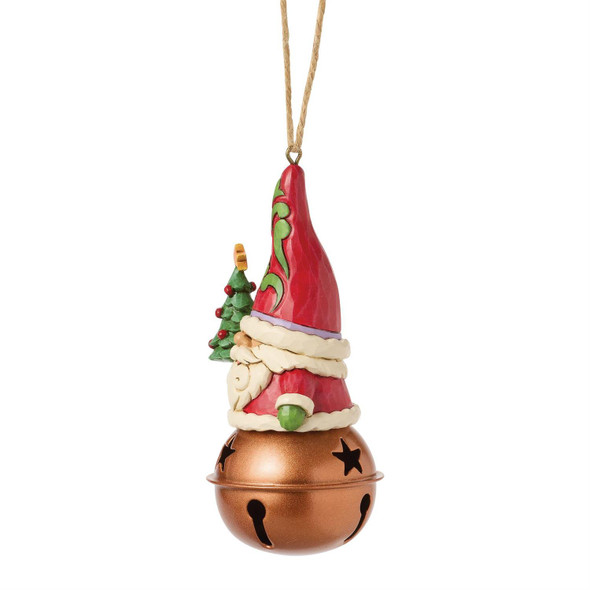 CHRISTMAS GNOME ON BELL ORNAMENT - JIM SHORE - 6017306
