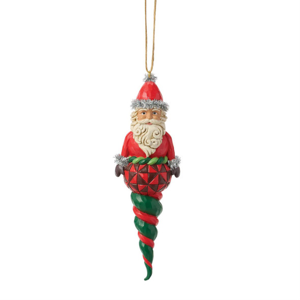 SANTA FINIAL SHAPE ORNAMENT - JIM SHORE - 6019345