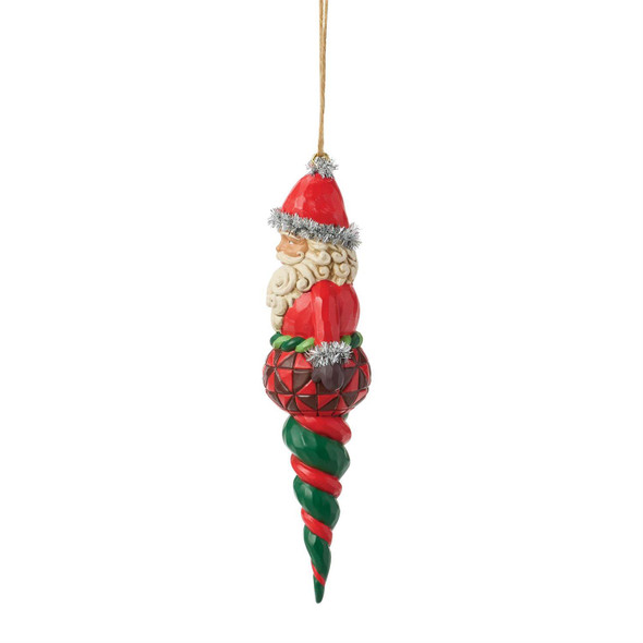 SANTA FINIAL SHAPE ORNAMENT - JIM SHORE - 6019345