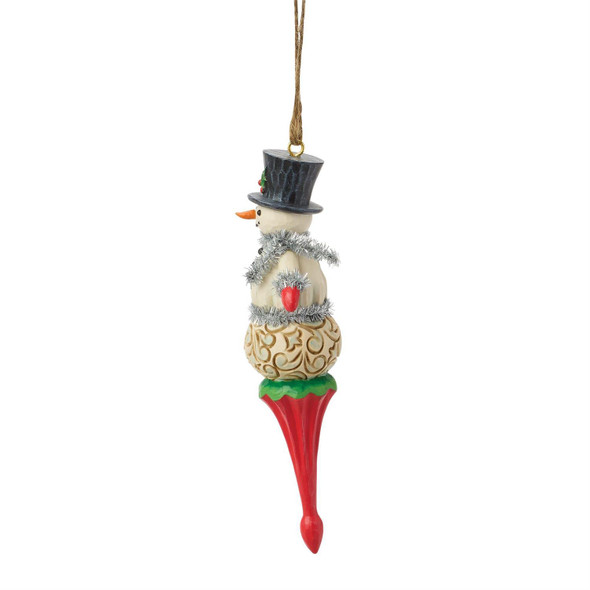 SNOWMAN TALL TOP HAT ORNAMENT - JIM SHORE - 6019348