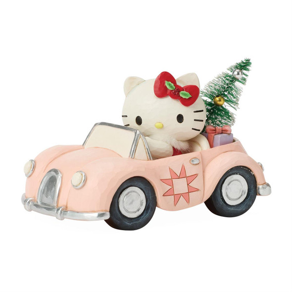 HELLO KITTY CHRISTMAS CAR - JIM SHORE - 6018640