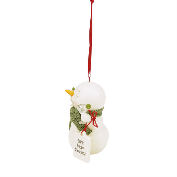 DRINK HAPPY THOUGHTS ORNAMENT - 6018175