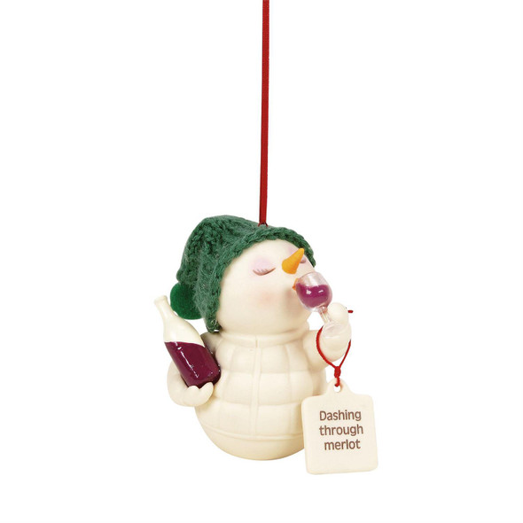 DASHING THROUGH MERLOT ORNAMENT - 6018179