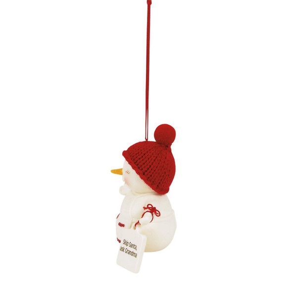 SKIP SANTA ASK GRANDMA ORNAMENT - 6018183