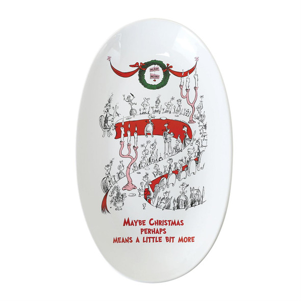 CHRISTMAS MEANS MORE GRINCH PLATTER - 6019003