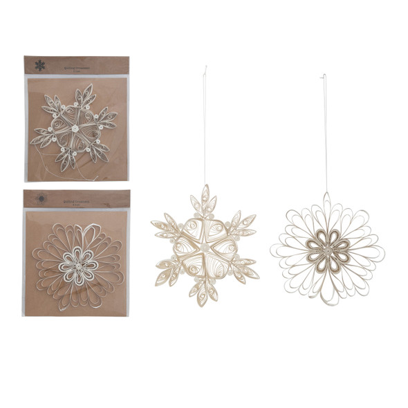HANDMADE QUILLING SNOWFLAKE ORNAMENT - XS7797A