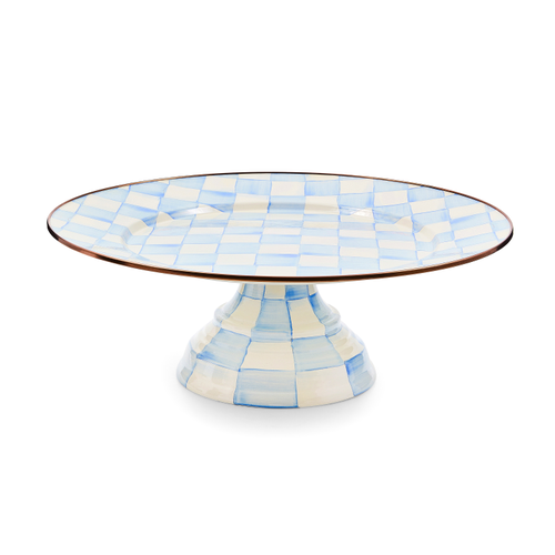 SKY CHECK LARGE PEDESTAL PLATTER - 89421-2440