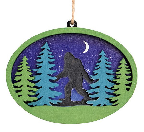 LASER CUT WOOD BIG FOOT ORNAMENT - 895-92