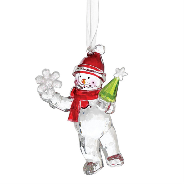 FACET SNOWMAN ORNAMENT - 6015562