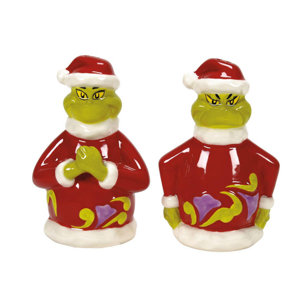 GRINCH NAUGHTY NICE SALT AND PEPPER SHAKERS SET OF 2  - JIM SHORE - 6015969