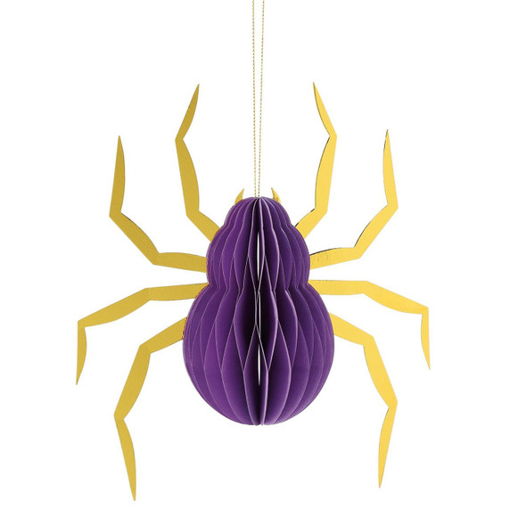 HONEYCOMB HALLOWEEN SPIDER ORNAMENT - 6019751