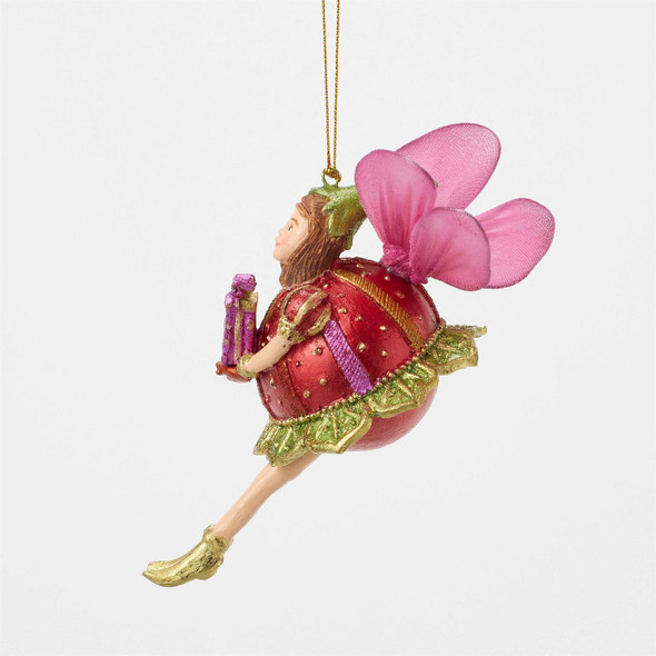 YELLOWBELLE FAIRY RED ORNAMENT - 6019535