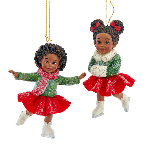 AFRICAN AMERICAN SKATING GIRL - E1196