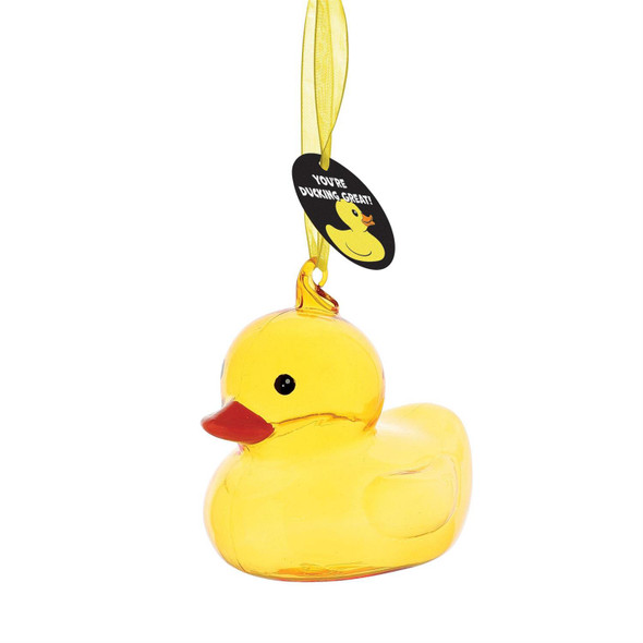 GLASS DUCKY ORNAMENT - 6019417